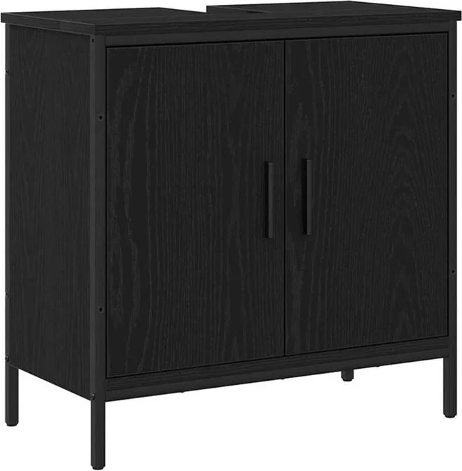 Meuble sous-vasque de salle de bain Chêne noir 60 x 30 x 60 cm vidaXL