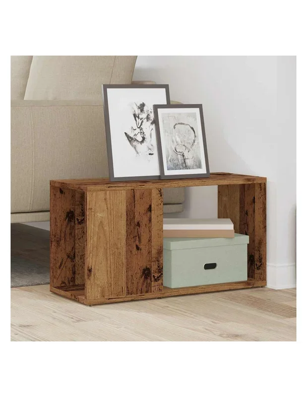 Meuble TV Bois d’Ingénierie 60x24x32 cm Vieux Bois