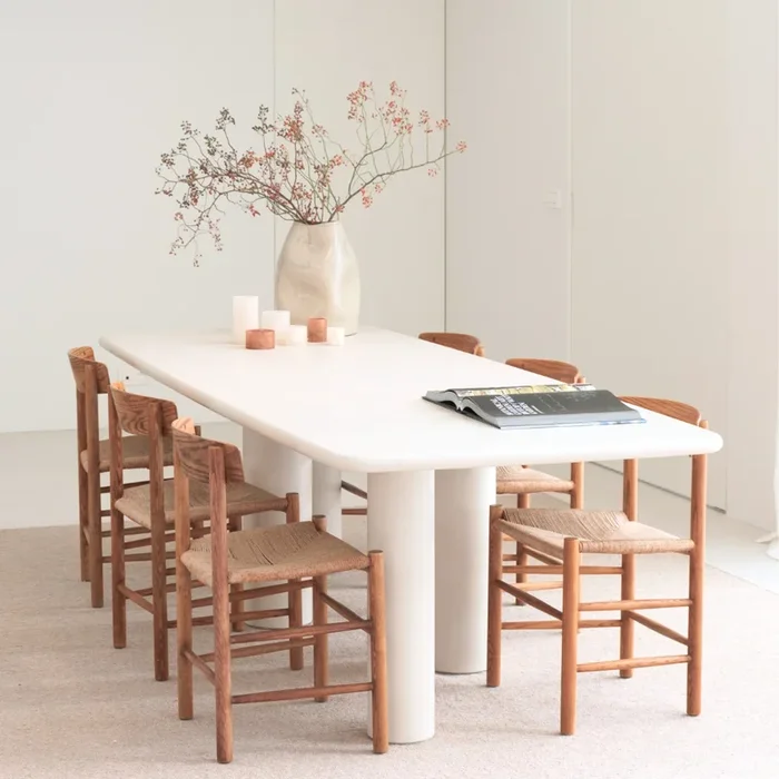 Microskin Grande table à manger Pim – 265 cm – Aspect Mortex