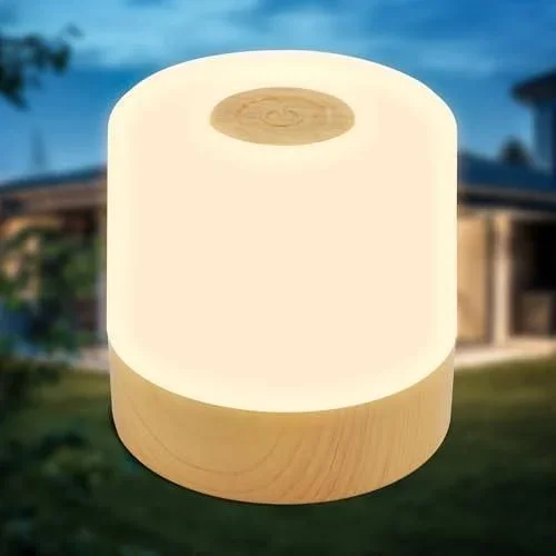 Mini lampe de table LED sans fil IP44 avec touche, variateur par paliers, batterie, câble USB-C, chevet, décorative, à 7×7 cm