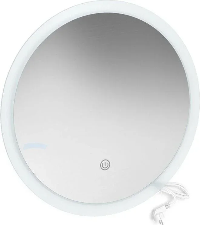 Miroir mural, Blanc, 60 x 60 cm Rond