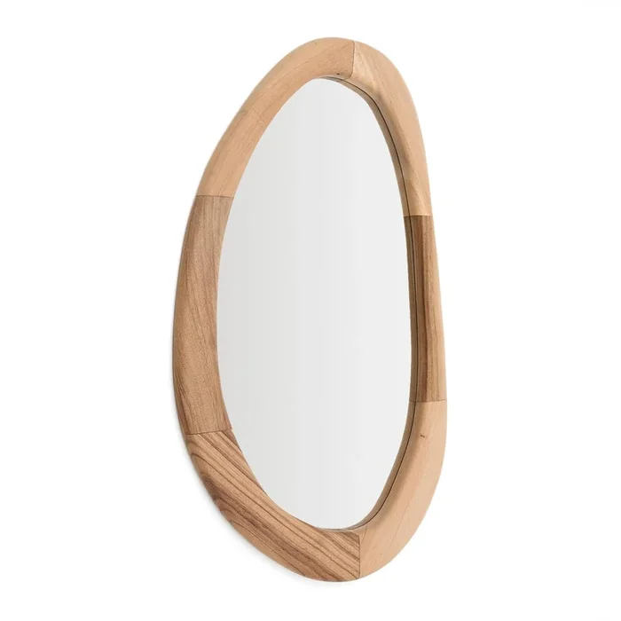 Miroir Selem en bois de mungour finition naturelle 60 x 107 cm
