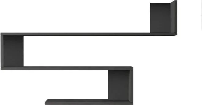 Mobili Rebecca – tagère Rebecca Mobili Doye 71,5x120x14,5 Panneau de particules Gris Foncé Moderne