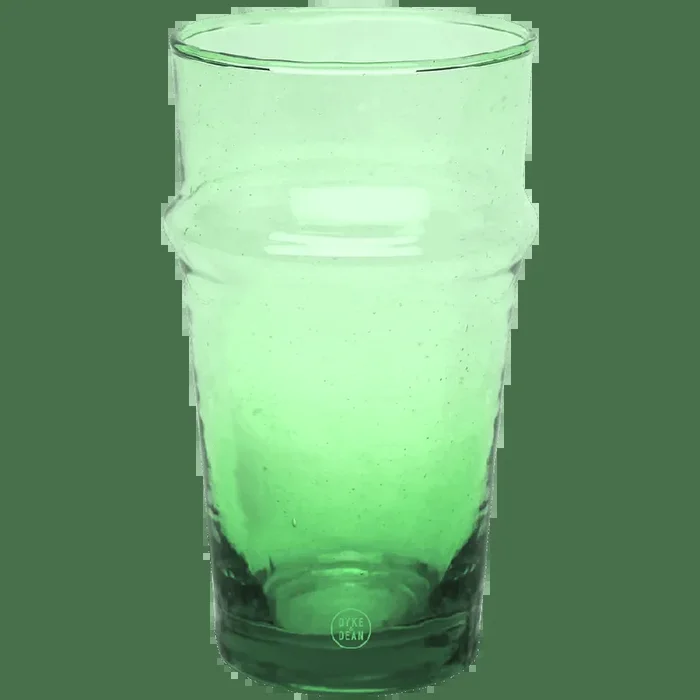 MOROCCAN SET OF 6 GREEN GLASSES