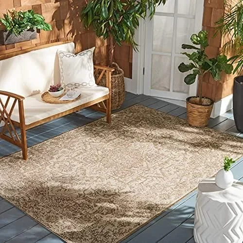 Nina Tapis Multifonction intérieur/extérieur en polypropylène tissé Crème/Beige 160 x 230 cm