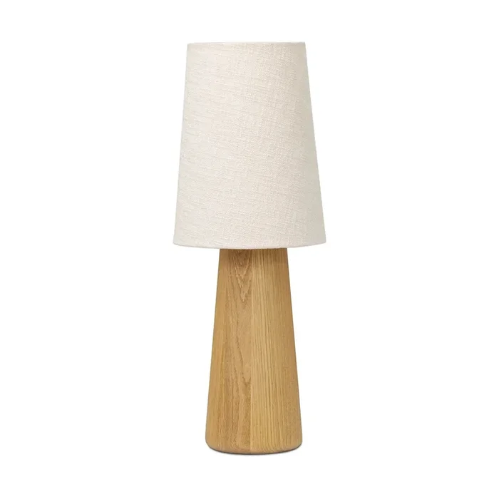 Nora Light Oak Drum Table Lamp