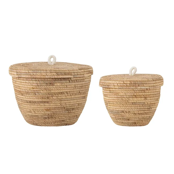 Panier NOI avec couvercle, nature, jacinthe d&rsquo;eau