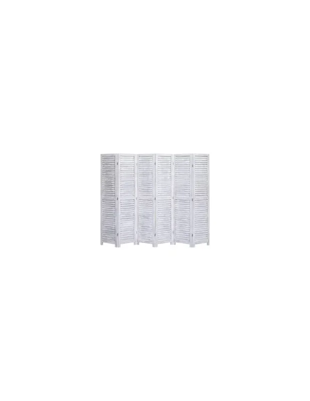 Paravent séparateur de pièce gris 6 pans paravent de chambre paravent de salon décoratif