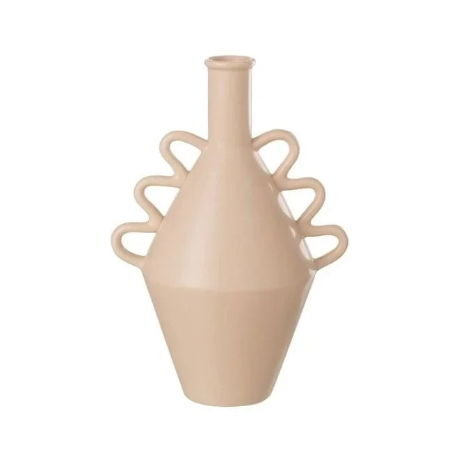 Paris Prix – Vase avec Anse Design Vague Pinky Perfect 32cm Rose