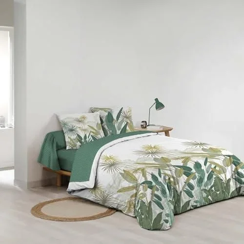 Parure 6 Pièces (240 x 220 cm) Otika, 100% Coton Vert Clair