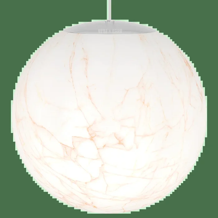 PENDENTIF CORAL GLOBE MARBRE OPALE 400mm