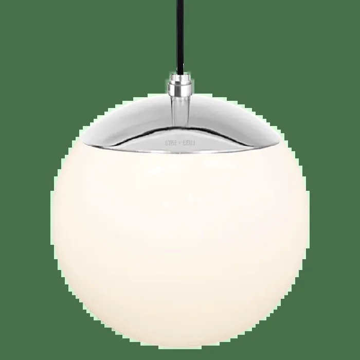 PENDENTIF GLOBE OPALE CHROME 200mm