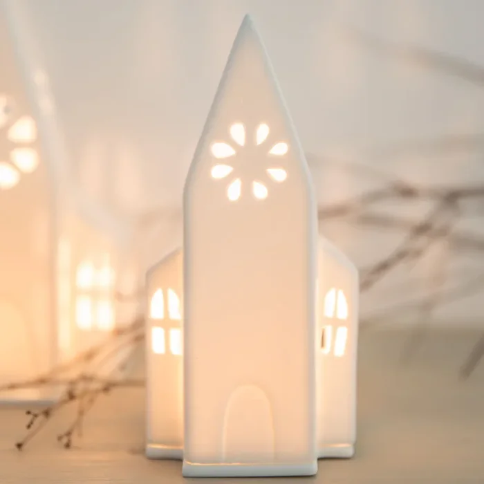 Petite église lumineuse Klein en porcelaine – Räder