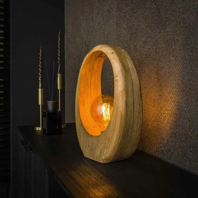 Pier Import – Lampe en bois de manguier forme organique h 43 cm lucknow