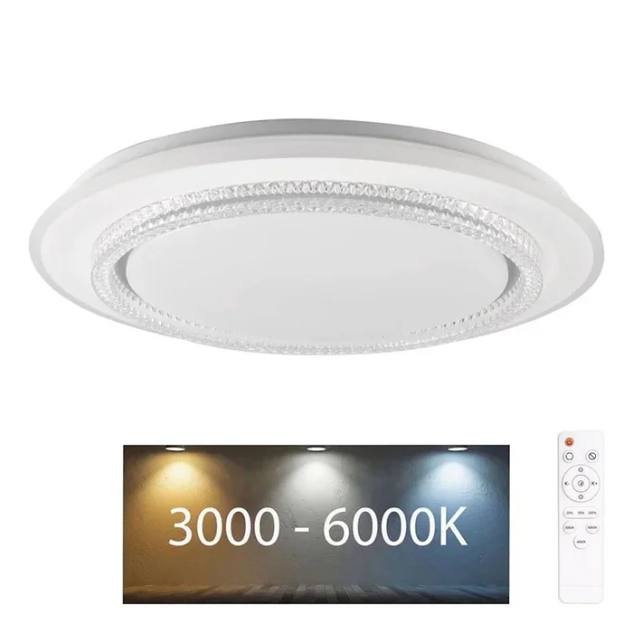 Plafonnier à intensité variable salle de bain ADELA LED/72W/230V d. 48 cm 3000-6000K IP44 + télécommande