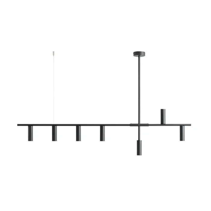 Plafonnier à suspension linéaire Aldex Trevo 7L, noir
