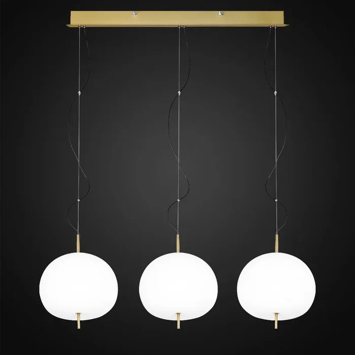 Plafonnier à suspension linéaire Altavola Design Apple 3L LED, L 74cm