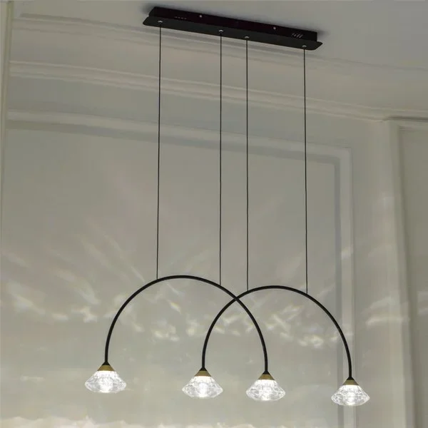 Plafonnier à suspension linéaire Altavola Design Tiffany 4L, LED L 91cm