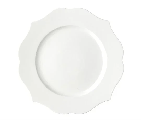 Plat de service rond avec bord en dentelle Ø 30 cm