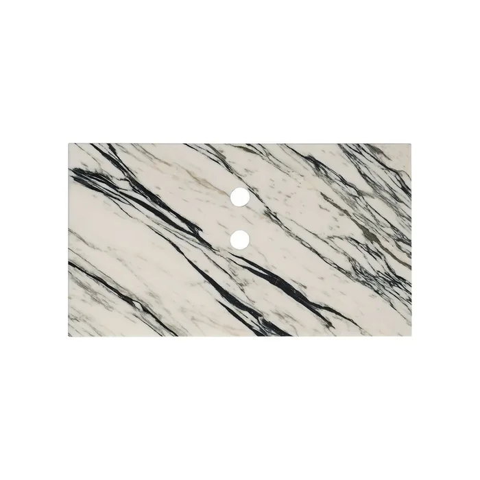 Plateau supérieur en marbre Marcel – Marbre bleu/blanc – 80 cm