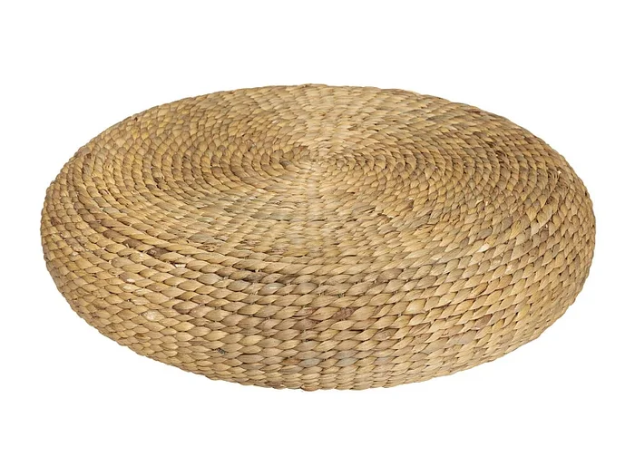 Pouf en jacinthe d’eau tressée D 55 cm