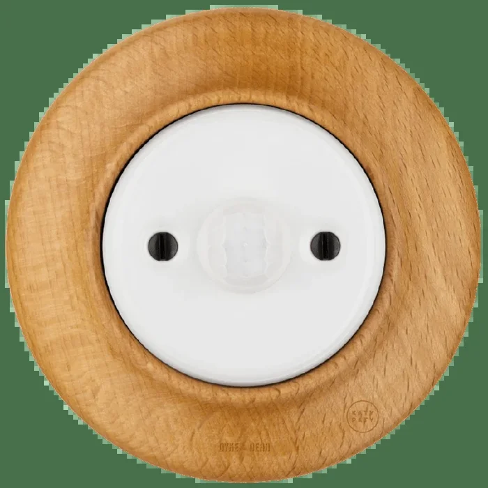 PRISE MURALE EN BOIS PORCELAINE FAGUS DETECTEUR DE MOUVEMENT