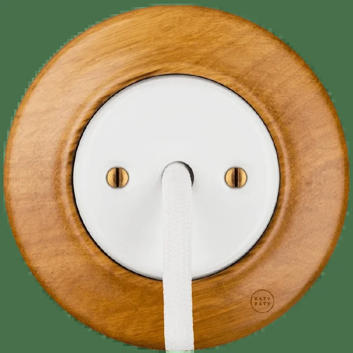 PRISE MURALE EN BOIS PORCELAINE PRESSE-ÉTOUPE ROBUS