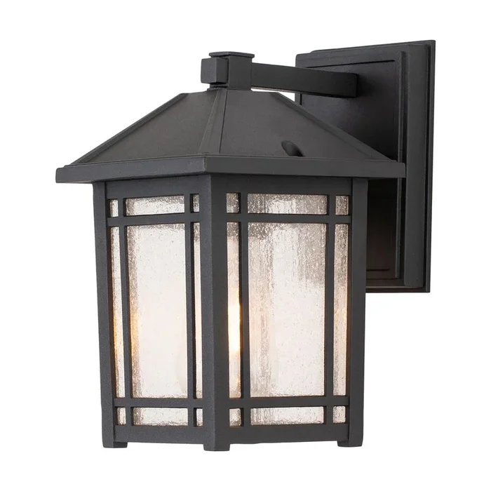 Quoizel Cedar Point 1L outdoor wall lamp aluminum grey E27, H 25cm