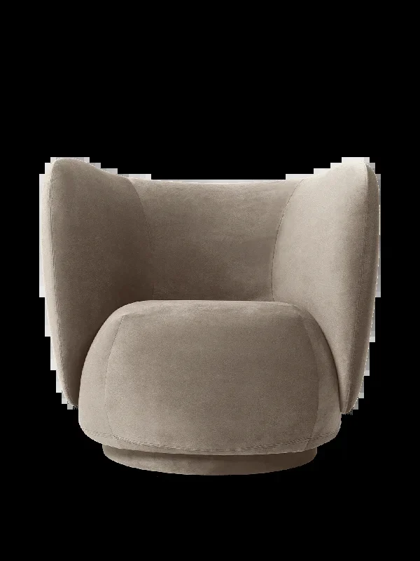 Rico Lounge Chair – Rich Velvet – Beige