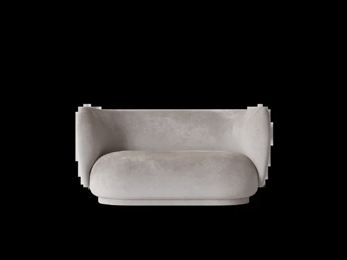 Rico Sofa 2-seater – Faded Velvet – Concrete
