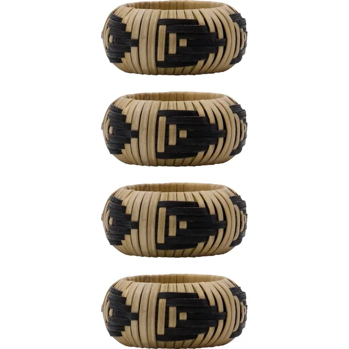 Ronds de serviette, HDBam, naturel; noir