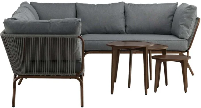 Roxo Ensemble de canapé d’angle d’extérieur ⌀50cm