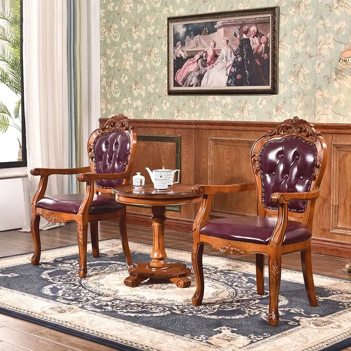 Scandinave Style Ash Wood Chair Set Cuisine Open Back Dining Dining Brass Chaises