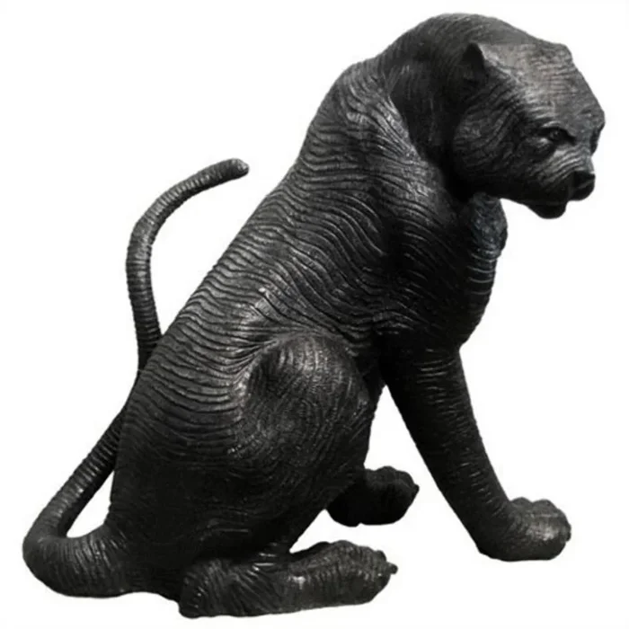 Sculpture en bronze 38-Tigre assis