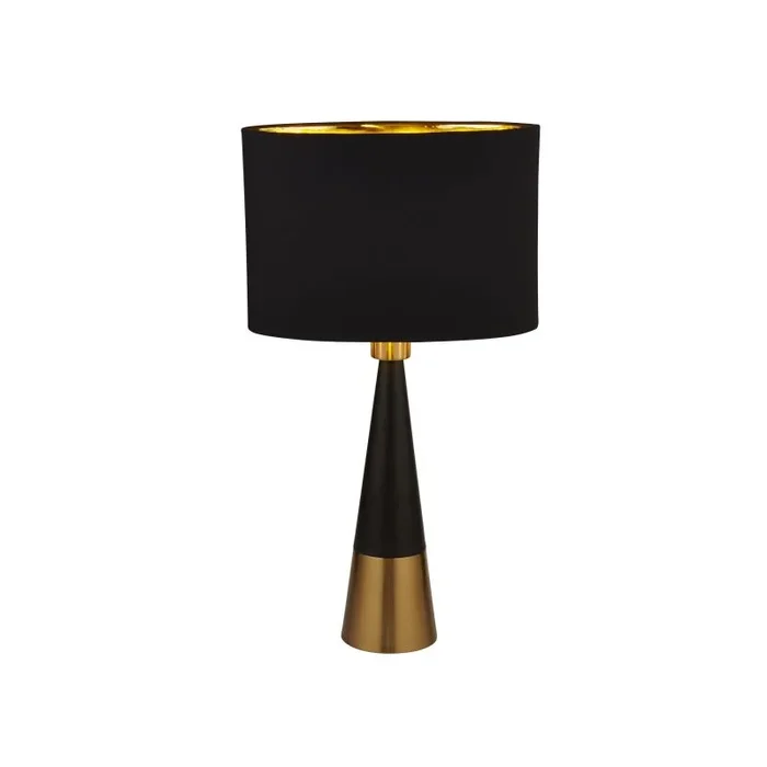 Searchlight – lampe à poser – Ø 18,5 x 58 cm – noir et or