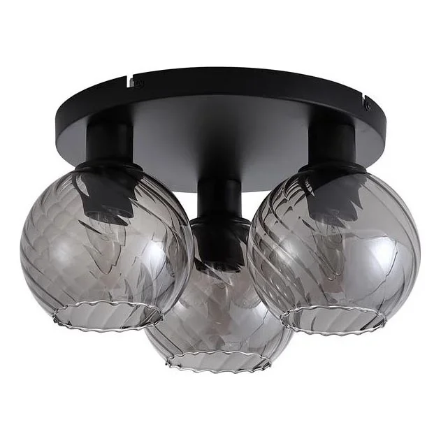 Searchlight – Plafonnier RADIANCE 3xE27/60W/230V Ø 37,5 cm noir