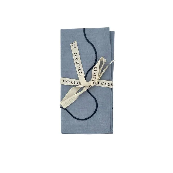 Serviettes de table en tissu de Jou Quilts Curved embroidery napkin