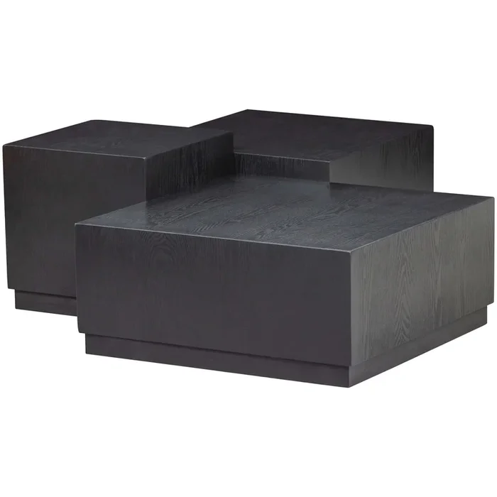 Set di 3 – tavolino pim in legno nero