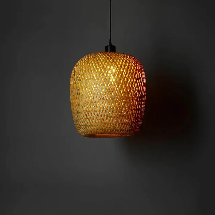 Sime – Abat-jour pour suspension en bambou 37cm Naturel
