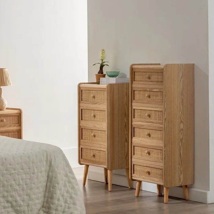 Sinfonier en bois Samir 4 tiroirs naturel | fanmuebles