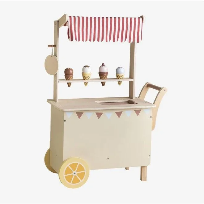 Sklum – Chariot à glaces en bois pour enfants Dijonay Couleurs Naturelles