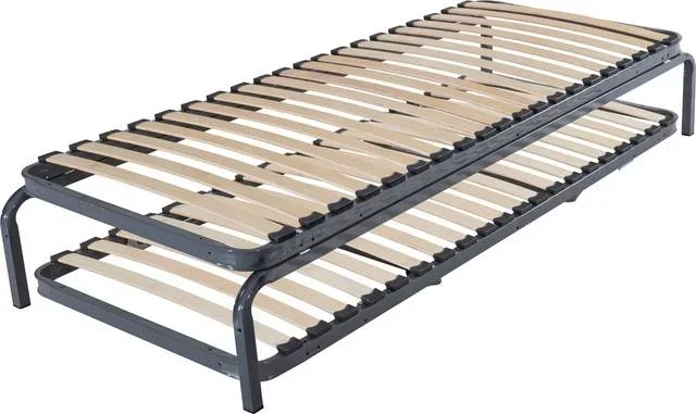Sommier gigogne métallique à lattes – 90 x 190 cm