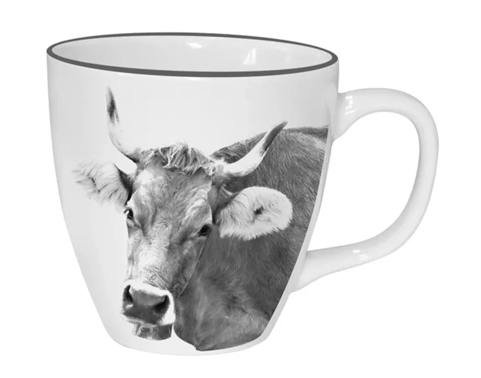 STEINLIN Tasse vache 0,3 l porcelaine blanche