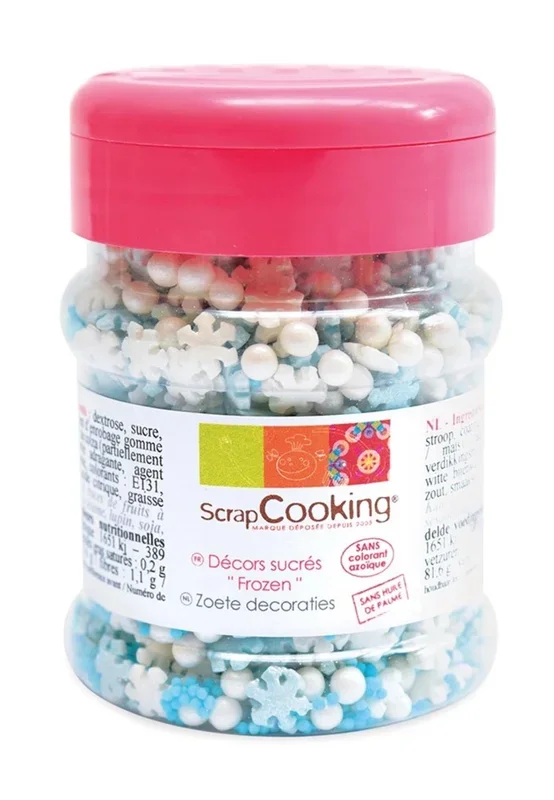 Sucre décoratif congelé, flocons de neige 120g