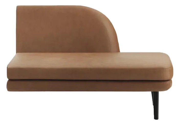 Sum Sofa modulaire 340 ouvert, côté droit, aluminium noir, ultra cuir