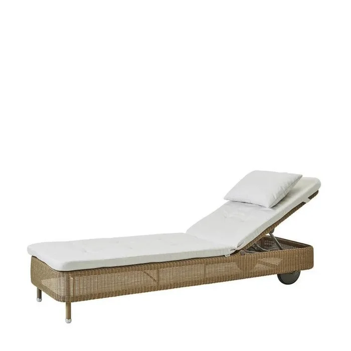 Sun Lounger Presley avec oreiller – taupe