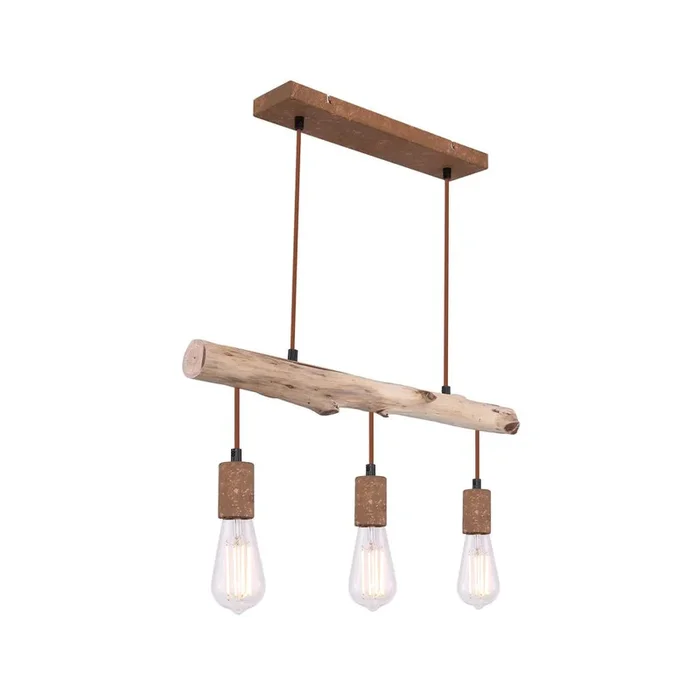Suspension linéaire Globo Lighting JAKOB métal bronze E27 3 lampes