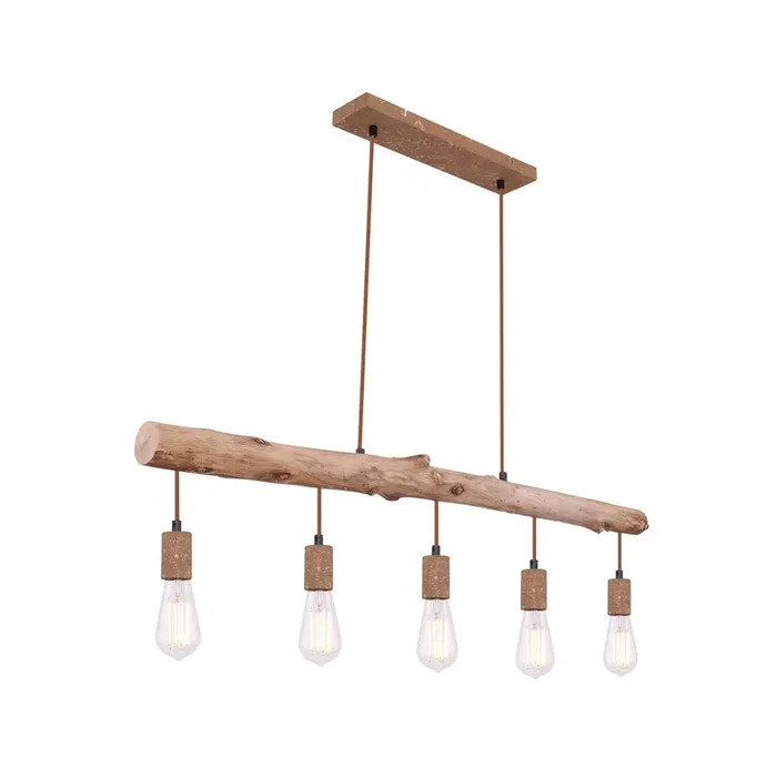 Suspension linéaire Globo Lighting JAKOB métal bronze E27 5 lampes