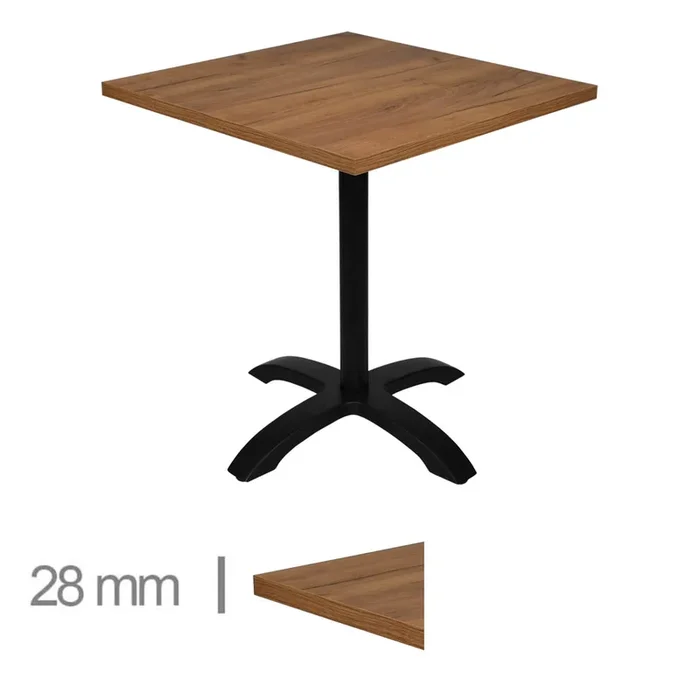 Table Avec Pied Pliable De Café, Restaurant Et Horeca – Madrid K4 – 70×70 Cm