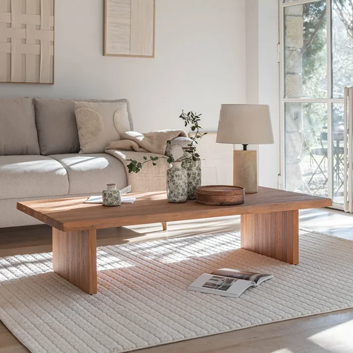 Table basse en acacia L150xl70cm – bois foncé